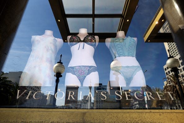 <div class="inline-image__caption"><p>Underwear is displayed in a window at a Victoria's Secret store on February 25, 2021 in San Francisco, California.</p></div> <div class="inline-image__credit">Justin Sullivan/Getty Images</div>