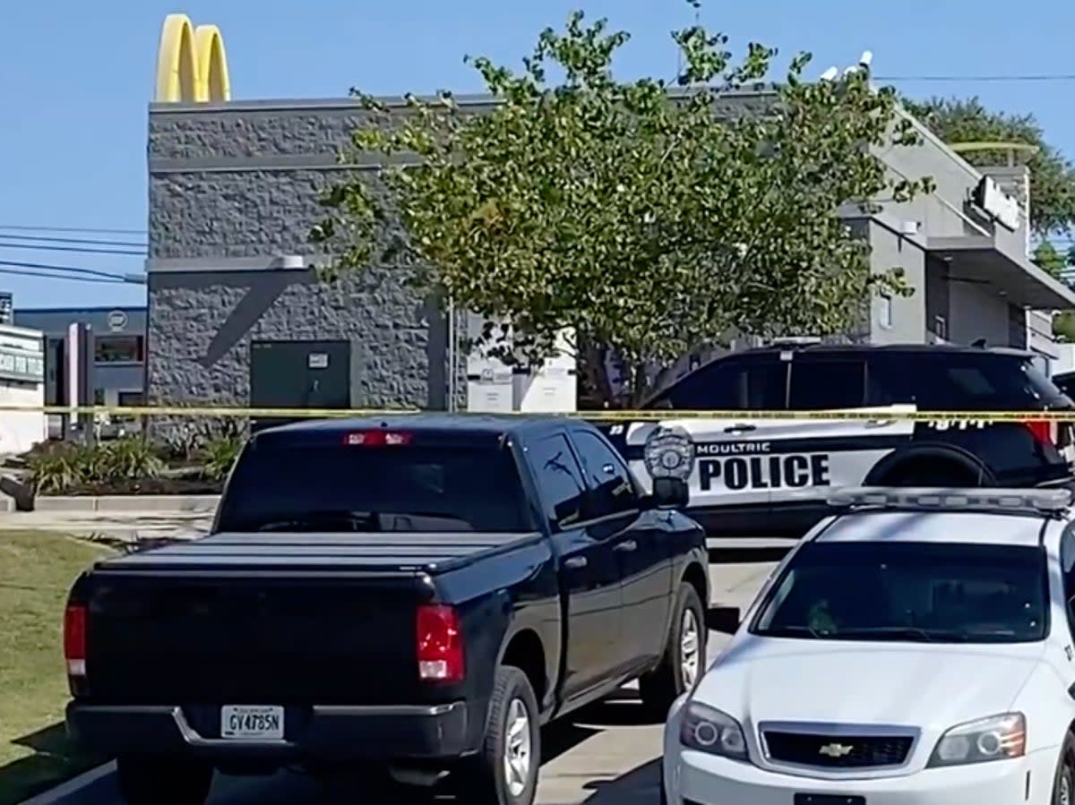 Police are investigating a potential shooting at a Georgia McDonald’s (WALB-TV screengrab)