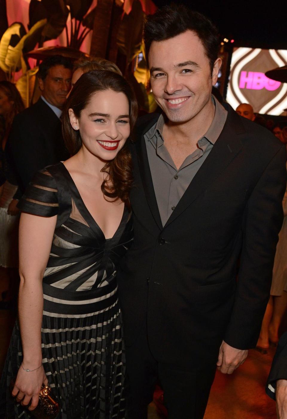 Emilia Clarke and Seth McFarlane