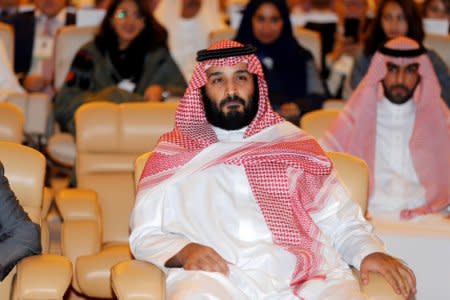 FILE PHOTO: Saudi Crown Prince Mohammed bin Salman, attends the Future Investment Initiative conference in Riyadh, Saudi Arabia October 24, 2017. REUTERS/Hamad I Mohammed/File Photo