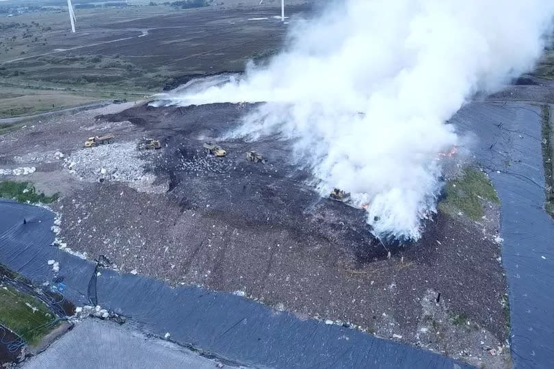 Residents near the site, or who can smell smoke are being urged to keep their windows and doors shut.