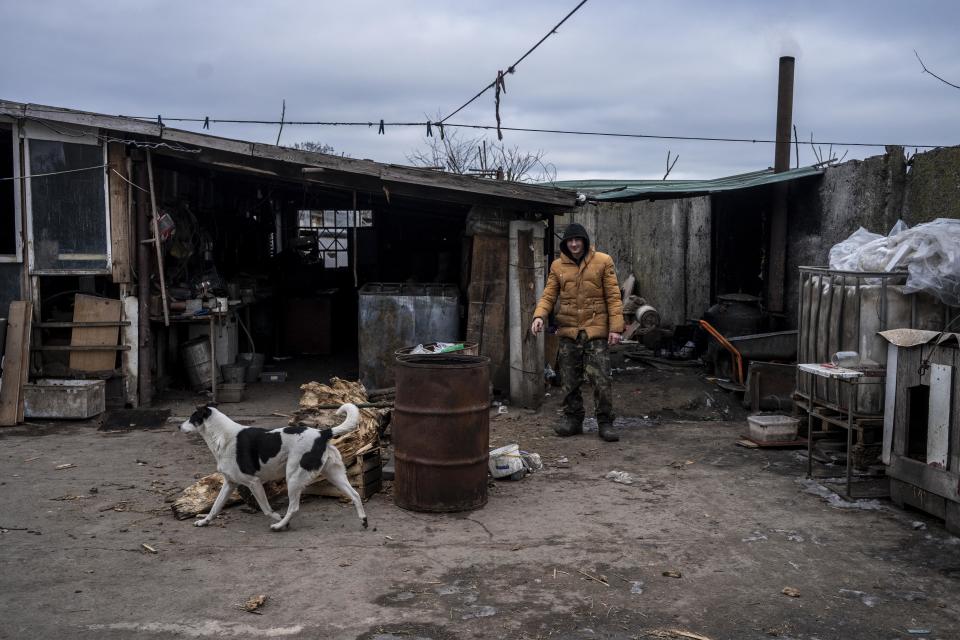 Maxim, one of the owners of an animal shelter on an old farm in Odesa.