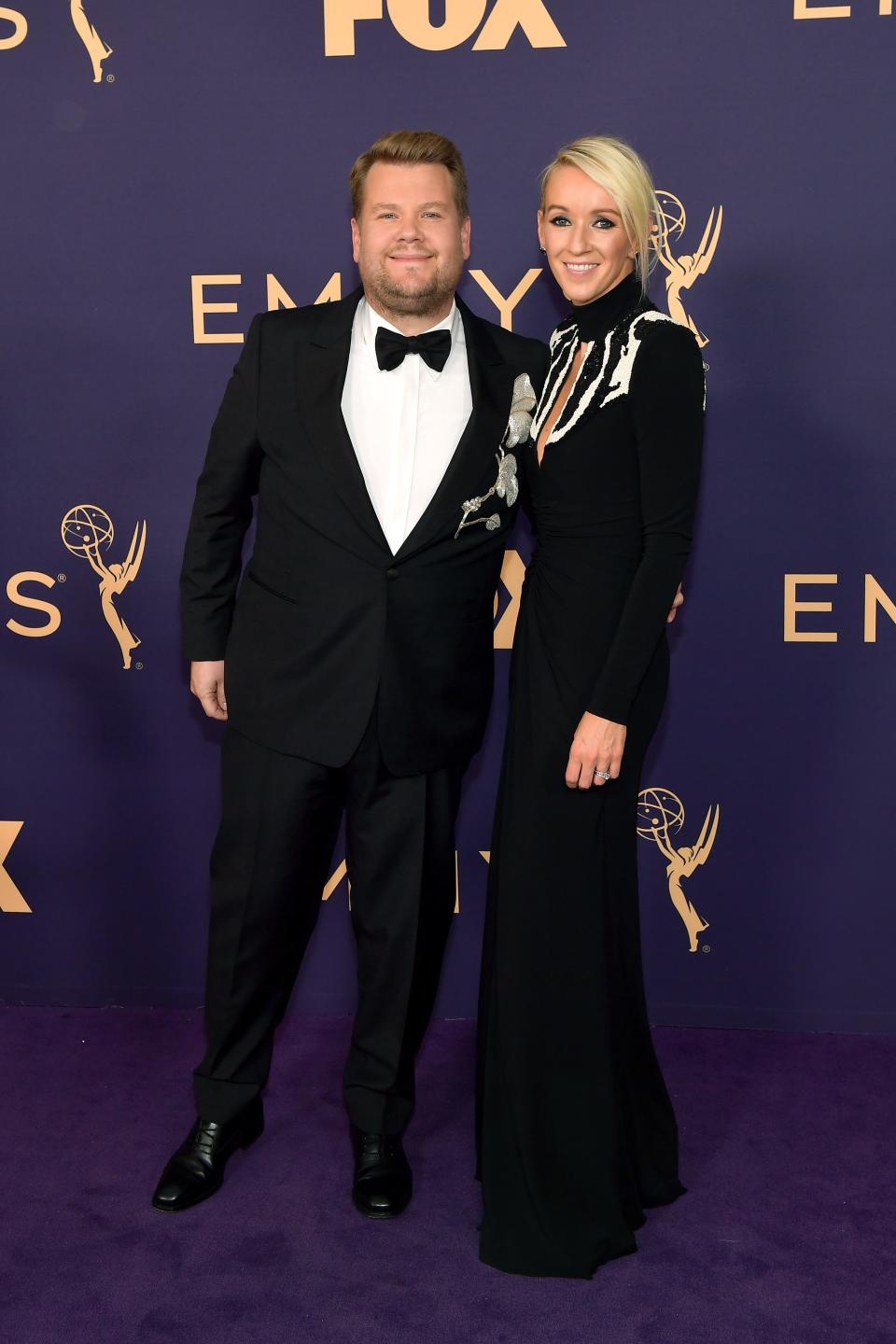 <h1 class="title">James Corden in Montblanc jewelry and Julia Carey</h1><cite class="credit">Photo: Getty Images</cite>