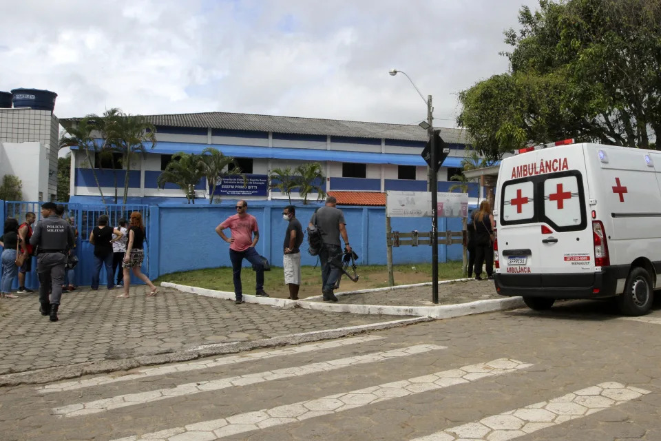 Uma das vítimas do ataque em Aracruz que estava internada morreu na tarde deste sábado (26). Foto: KADIJA FERNANDES / AFP / Getty Images.