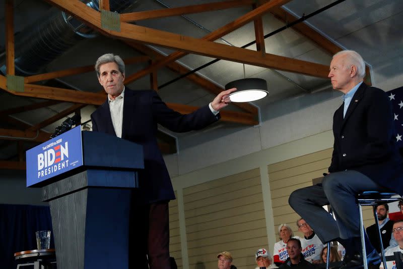 Democratic 2020 U.S. presidential candidate Biden's "No Malarkey!" campaign in Cedar Rapids, Iowa