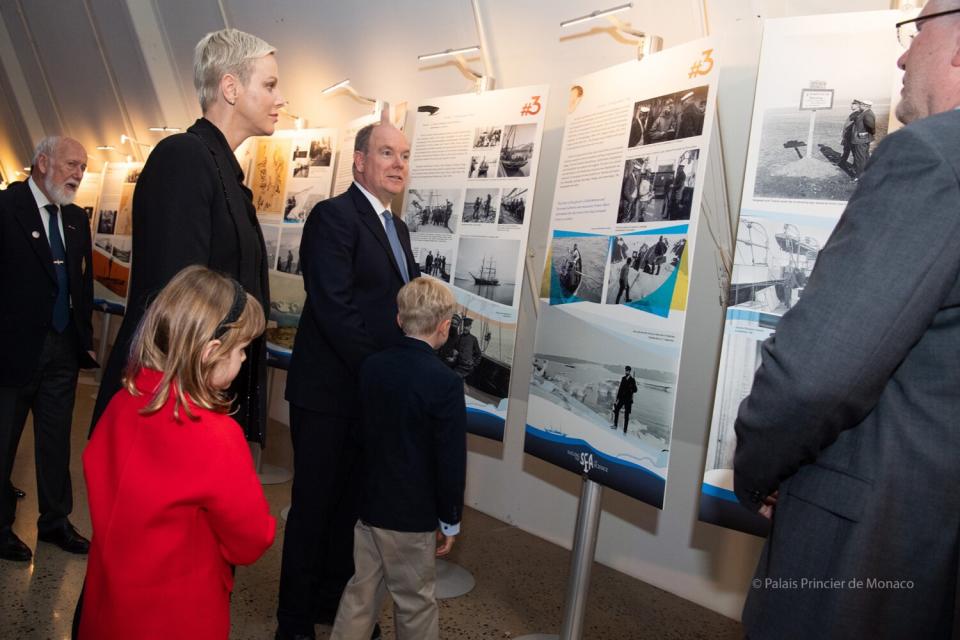 Prince Albert II of Monaco, Princess Charlene of Monaco  opened the exhibition "Sailing the Sea of Science, Scientist and explorer