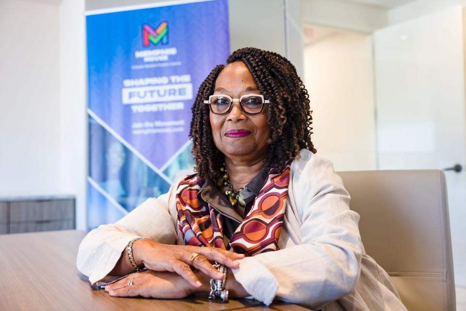 Beverly Robertson has stepped down from her post as president of the Greater Memphis Chamber.