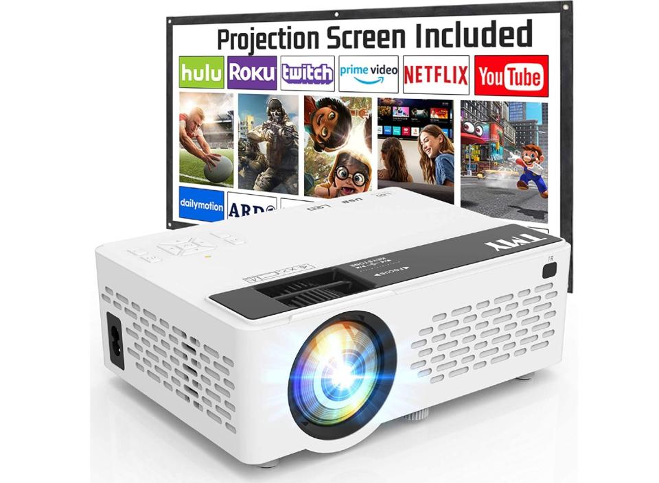 See every freaky frame with a portable HD projector and screen. (Source: Amazon)
