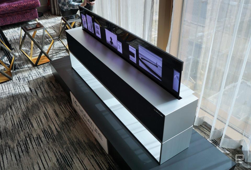 We've seen LG Displays bend and roll OLED screens for years at CES, but those