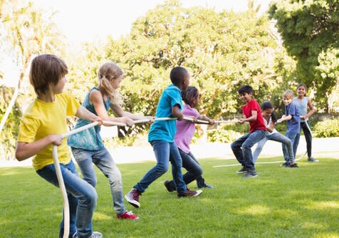 Kids playing outside