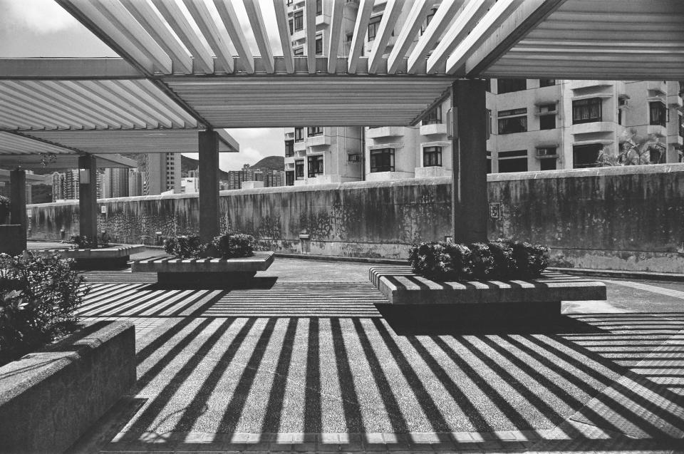 Shadows and lines in the architecture of this Hong Kong residential district