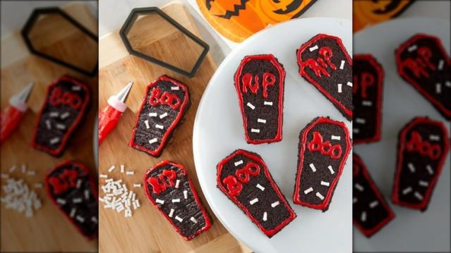Coffin Shaped Brownies