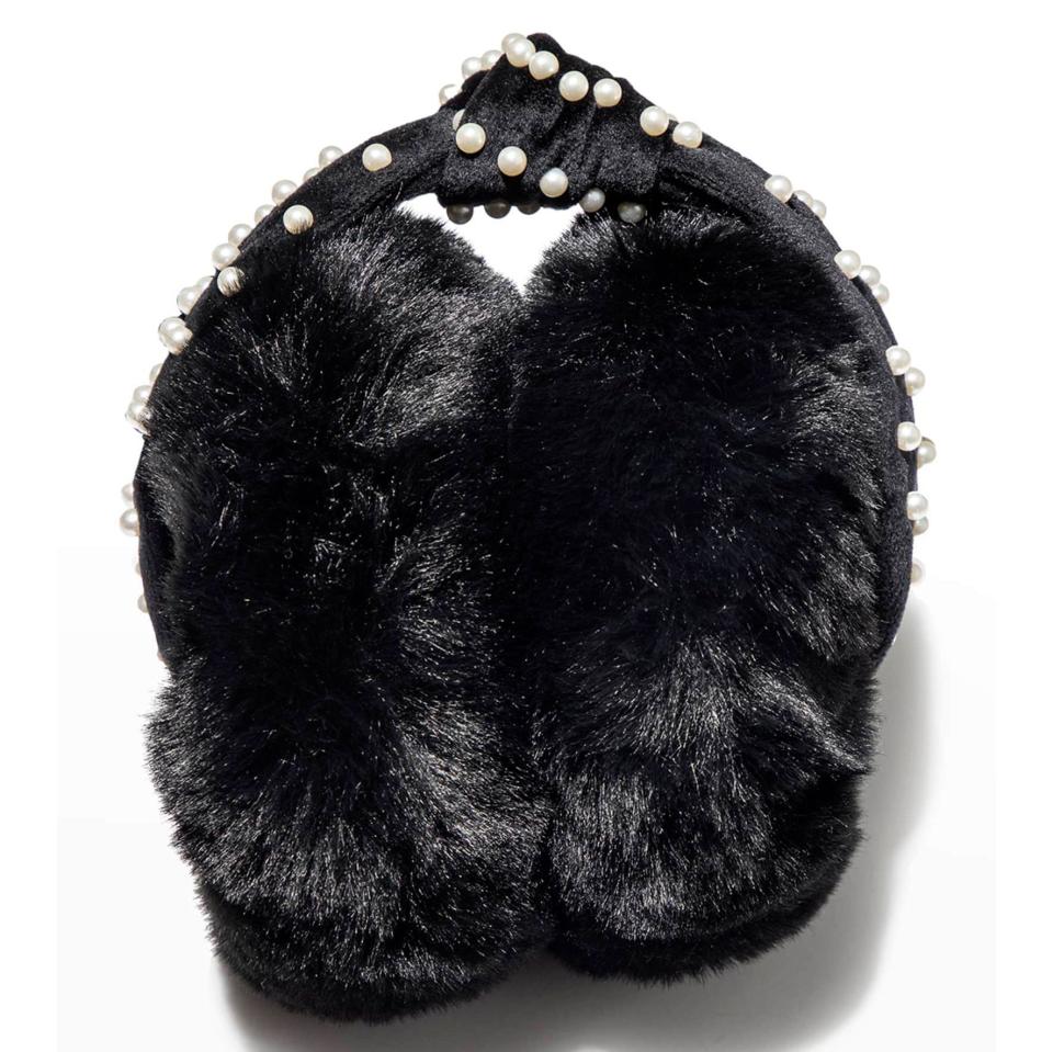 11) Pearly Faux-Fur Earmuff Headband