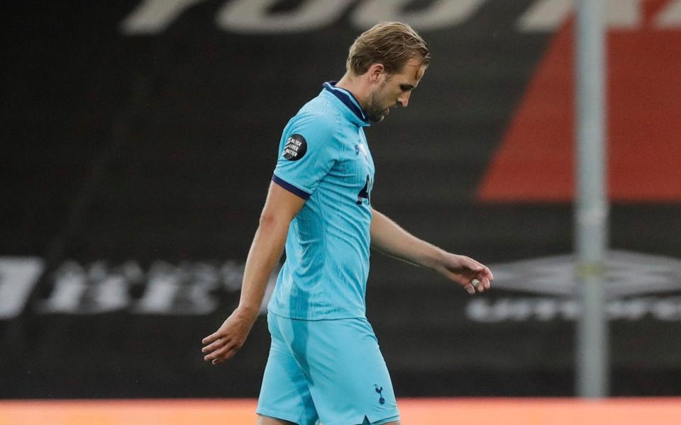 Harry Kane leaves the field after Spurs' goalless draw with Bournemouth - AP