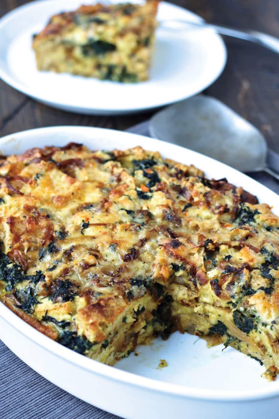 Savory Naan Bread Pudding