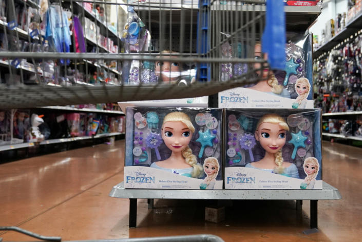 Toys from the new Disney movie Frozen 2 are seen in the toy section of Walmart on Black Friday, a day that kicks off the holiday shopping season, in King of Prussia, Pennsylvania, U.S., on November 29, 2019. REUTERS/Sarah Silbiger.