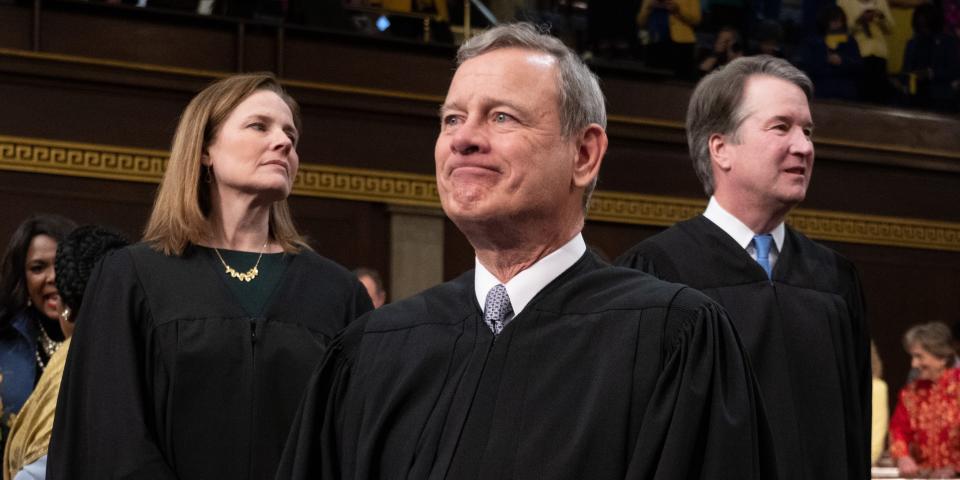 John Roberts, Amy Coney Barrett, Brett Kavanaugh, Stephen Breyer