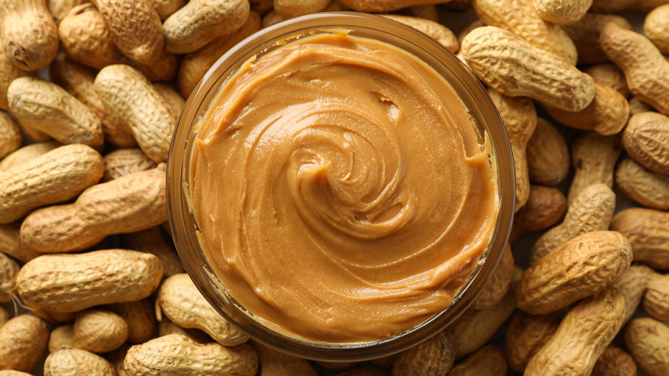 Peanut butter that's kept mixed together by emulsifiers