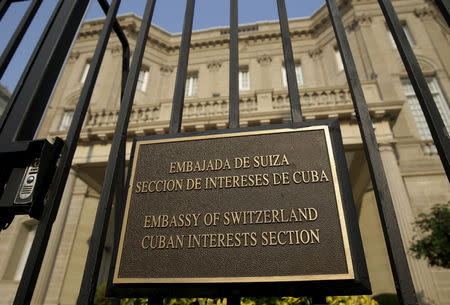 The Cuban Interests Section is seen in Washington, July 1, 2015. REUTERS/Gary Cameron