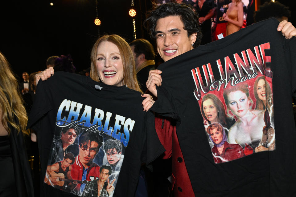 Julianne Moore and Charles Melton