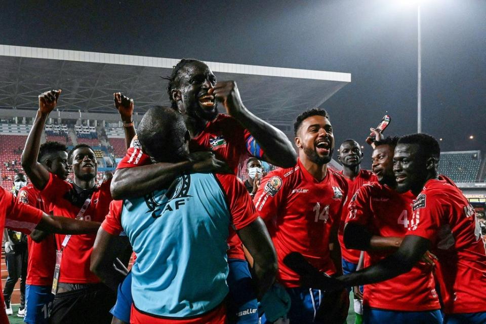 Gambia will play in a quarter-final on Saturday (AFP via Getty Images)