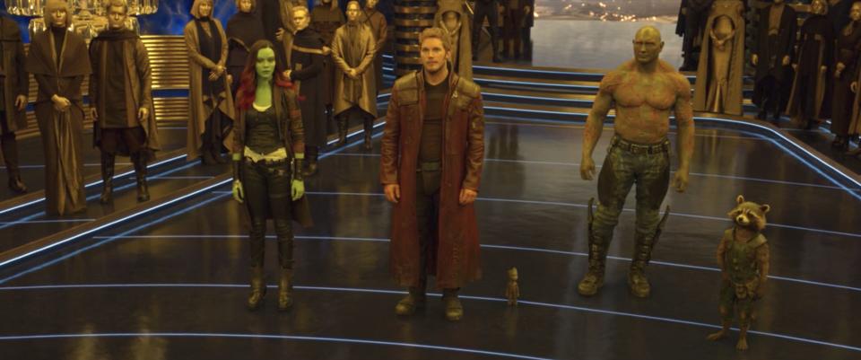 Gamora, Peter Quill, Drax, and Rocket in "Guardians of the Galaxy Vol. 2."