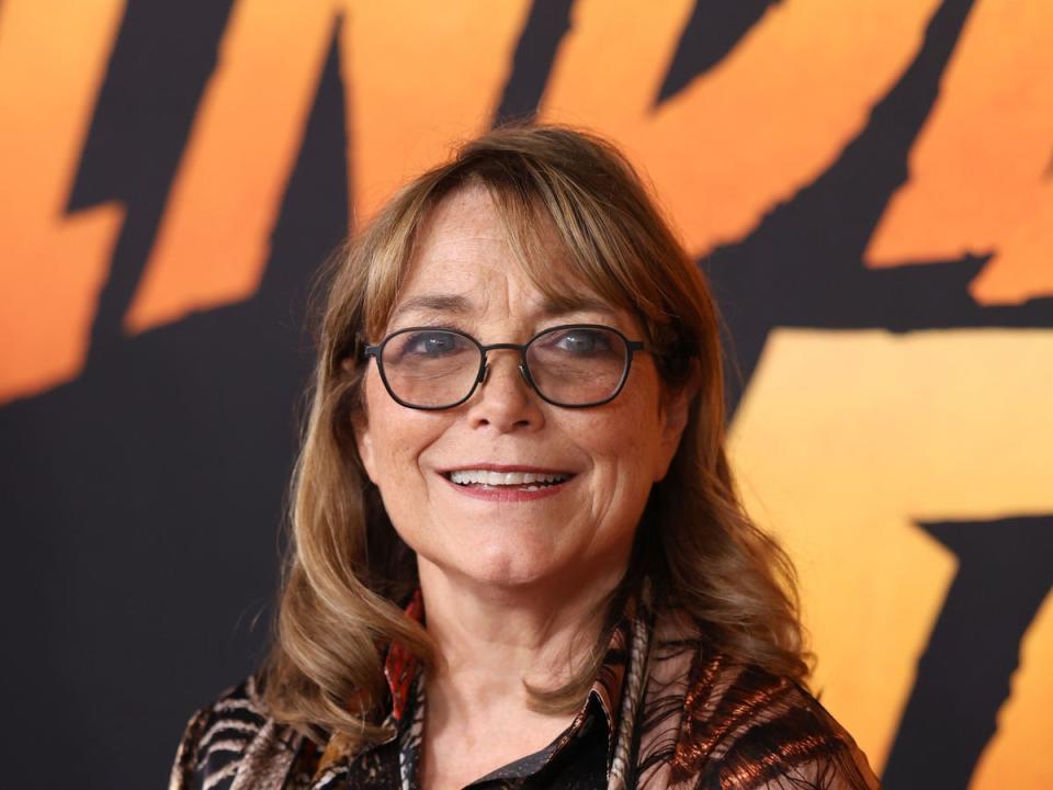 Karen Allen attends the Indiana Jones and the Dial of Destiny U.S. Premiere at the Dolby Theatre in Hollywood, California on June 14, 2023. (Getty Images for Disney)