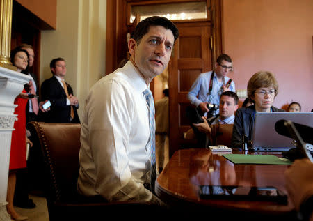 Speaker of the House Paul Ryan (R-WI) speaks to reporters on Capitol Hill in Washington, U.S., May 25, 2016. REUTERS/Joshua Roberts