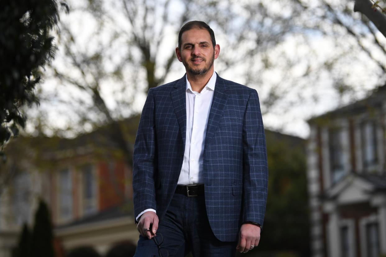 <span>Islamic Council of Victoria president Adel Salman says he is ‘contesting the full explanation of actually what happened on October 7’, when Hamas attacked Israel.</span><span>Photograph: James Ross/AAP</span>