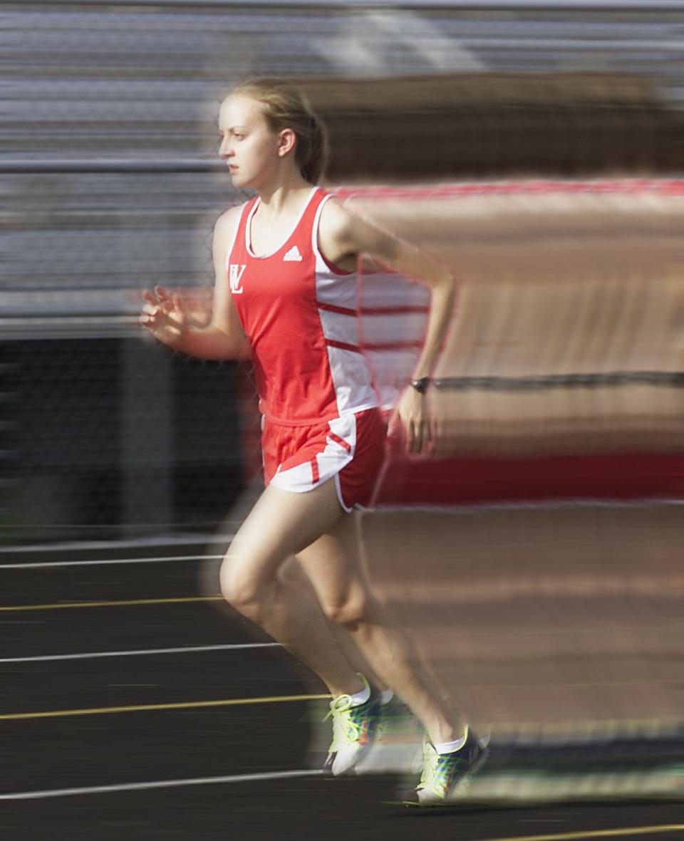 -

-By Frank Oliver/Journal and Courier, Illustration by Michael Heinz -- West Lafayette's Jessica Gall is the female student athlete of the year for the Journal and Courier on Tuesday July 2, 2002.