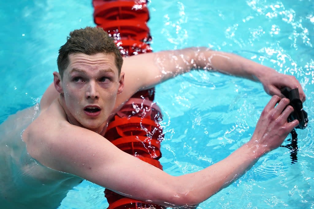 Duncan Scott set a new British record in the men’s 400m individual medley (Zac Goodwin/PA) (PA Wire)