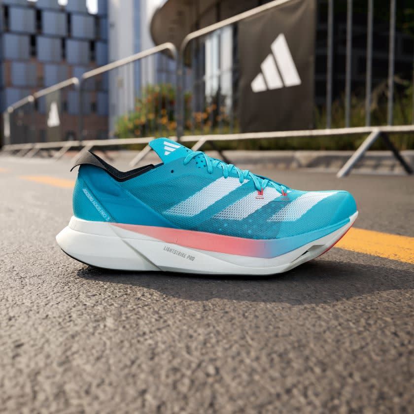 <p><a href="https://go.redirectingat.com?id=74968X1596630&url=https%3A%2F%2Fwww.adidas.com%2Fus%2Fadizero-adios-pro-3-running-shoes%2FID8473.html&sref=https%3A%2F%2Fwww.runnersworld.com%2Fgear%2Fa45752392%2F2023-nyc-marathon-fastest-shoes%2F" rel="nofollow noopener" target="_blank" data-ylk="slk:Shop Now;elm:context_link;itc:0;sec:content-canvas" class="link ">Shop Now</a></p><p>Adizero Adios Pro 3</p><p>adidas.com</p><p>$250.00</p>