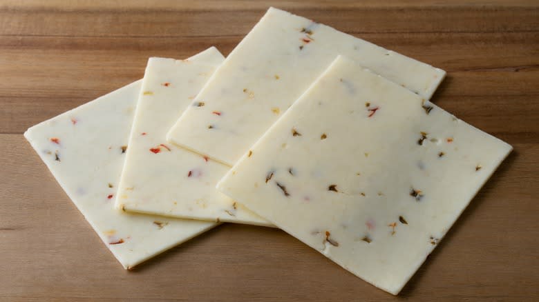 slices of pepper jack cheese