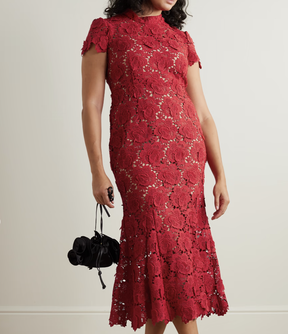 Self-Portrait Guipure lace midi dress. (PHOTO: Net-A-Porter)