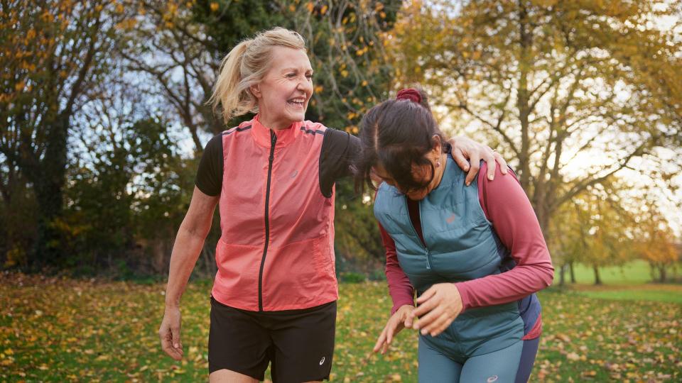 Two women ready for a run