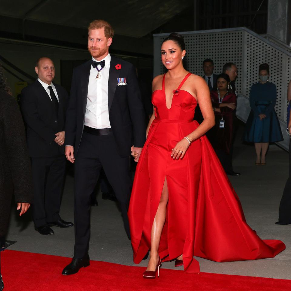 Prince Harry and Meghan Markle at the 2021 Salute To Freedom Gala in New York City.