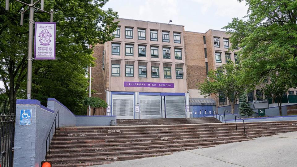 PHOTO: Hillcrest High School on Highland Ave. in Queens is pictured, June 17, 2023.  (New York Daily News/TNS/Getty Images, FILE)