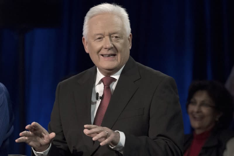 FILE PHOTO: John McFarlane, Chairman of Barclay's, takes part in a panel during the Clinton Global Initiative's annual meeting in New York