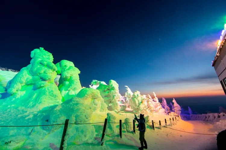 日本「藏王樹冰」被譽為「雪怪」。翻攝日本觀光局粉專