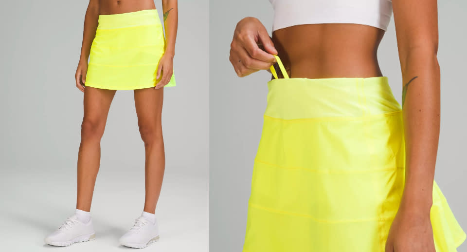 The Lululemon Pace Rival skirt is under $65 right now.