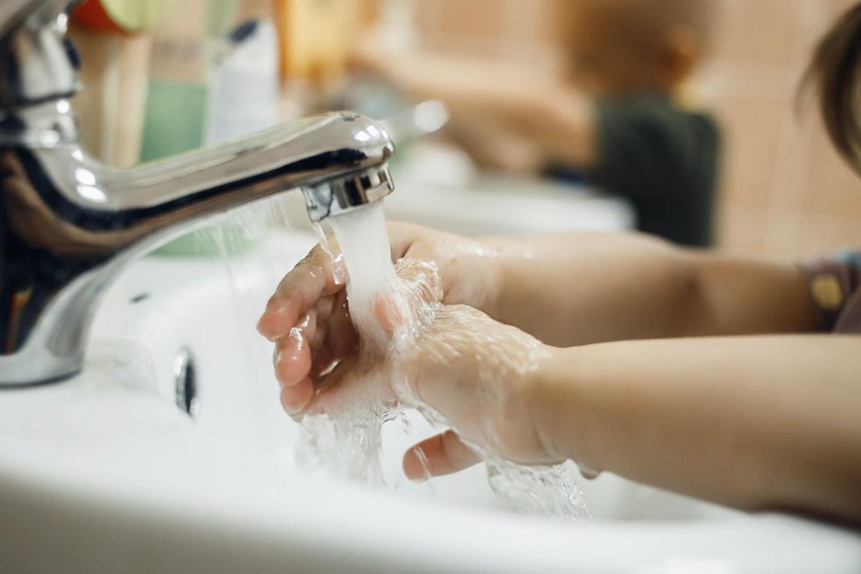   <span class="attribution"><a class="link " href="https://www.shutterstock.com/image-photo/toddlers-wash-their-hands-washstand-kindergarten-1610215060" rel="nofollow noopener" target="_blank" data-ylk="slk:Shutterstock;elm:context_link;itc:0;sec:content-canvas">Shutterstock</a></span>