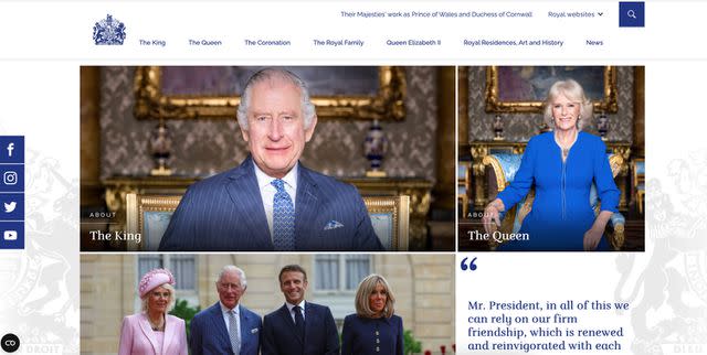 <p>Credit: royal.uk</p> The main landing page of Royal.UK