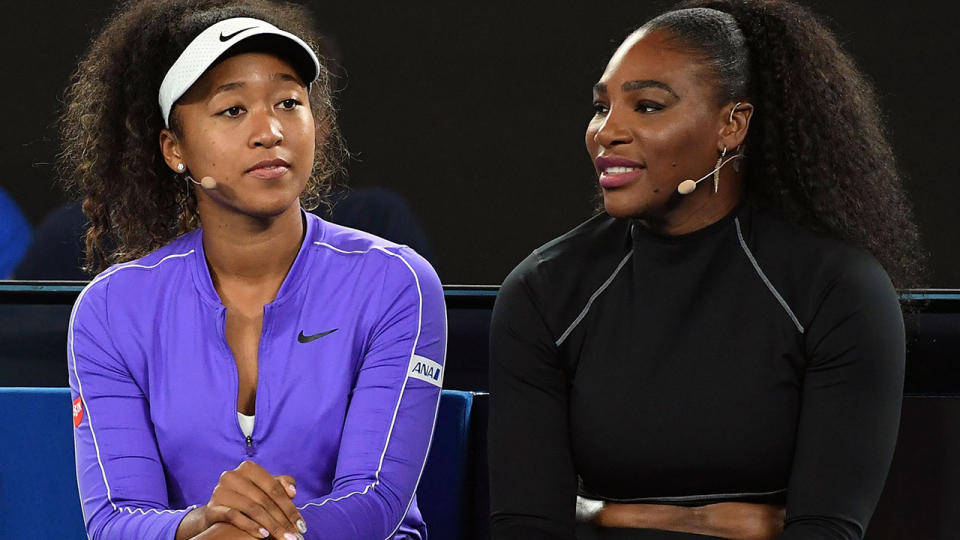 Naomi Osaka and Serena Williams, pictured here at the 2020 Australian Open.