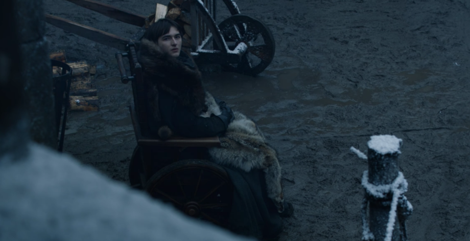 Bran also looking at Tyrion in Season 8, Episode 1. (HBO)