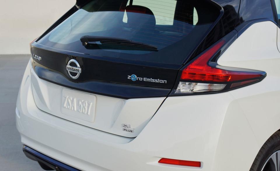 <p>The Leaf Plus does gain weight compared with the base car, though Nissan isn't saying how much. </p>