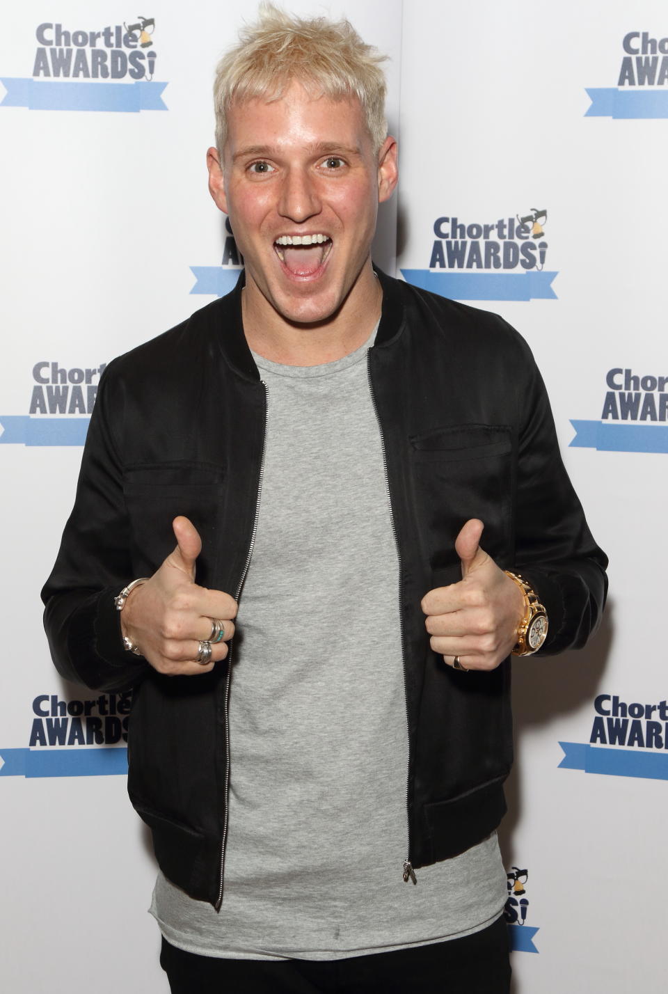 LONDON, UNITED KINGDOM - 2019/03/18: Jamie Laing at the Chortle Comedy Awards at FEST, Camden Town. (Photo by Keith Mayhew/SOPA Images/LightRocket via Getty Images)