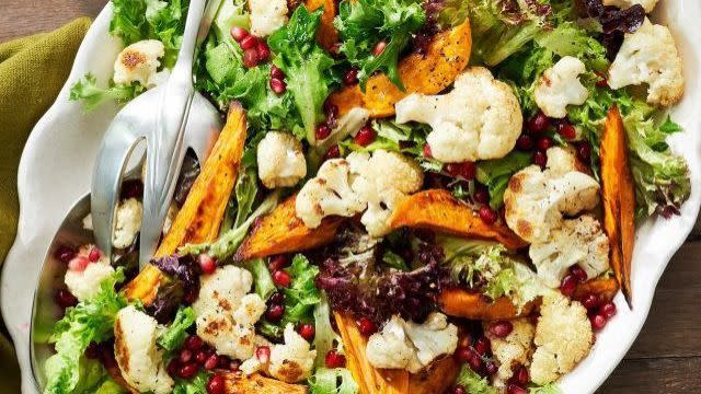 sweet potato and cauliflower salad