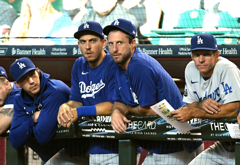 Max Scherzer（圖右2）轉戰洛杉磯道奇。（Photo by Norm Hall/Getty Images)