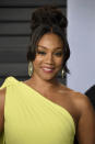 <p><span>Der Termin soll bereits stehen! Tiffany Haddish hat ein Date mit Brad Pitt für die kommenden Oscars. Die “Girls Trip”-Darstellerin verriet bei den diesjährigen Academy Awards, dass sie den Brad Pitt im Fahrstuhl getroffen habe und er sie wissen ließ: </span><span>Sollten er und sie in einem Jahr Single sein, könnte er sich ein Rendezvous mit ihr vorstellen. </span><span>(Bild-Copyright: Evan Agostini/Invision/AP)</span> </p>