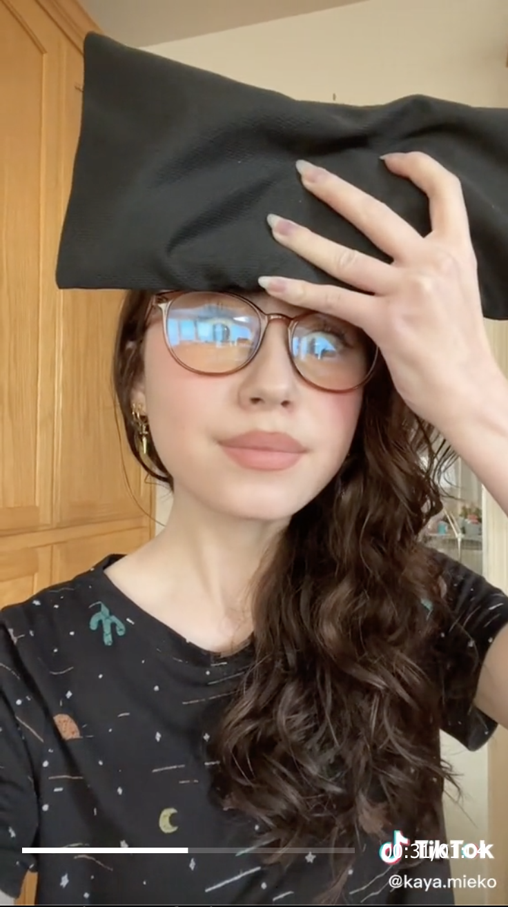 Screen shot from Kaya's TikTok video